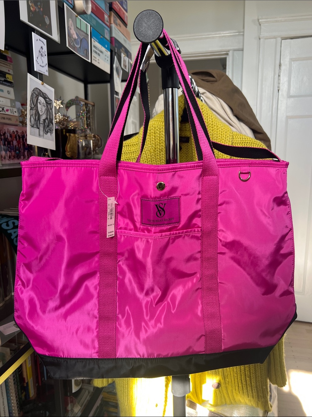 Victoria's Secret Pink Large Hot Pink Tote Bag
